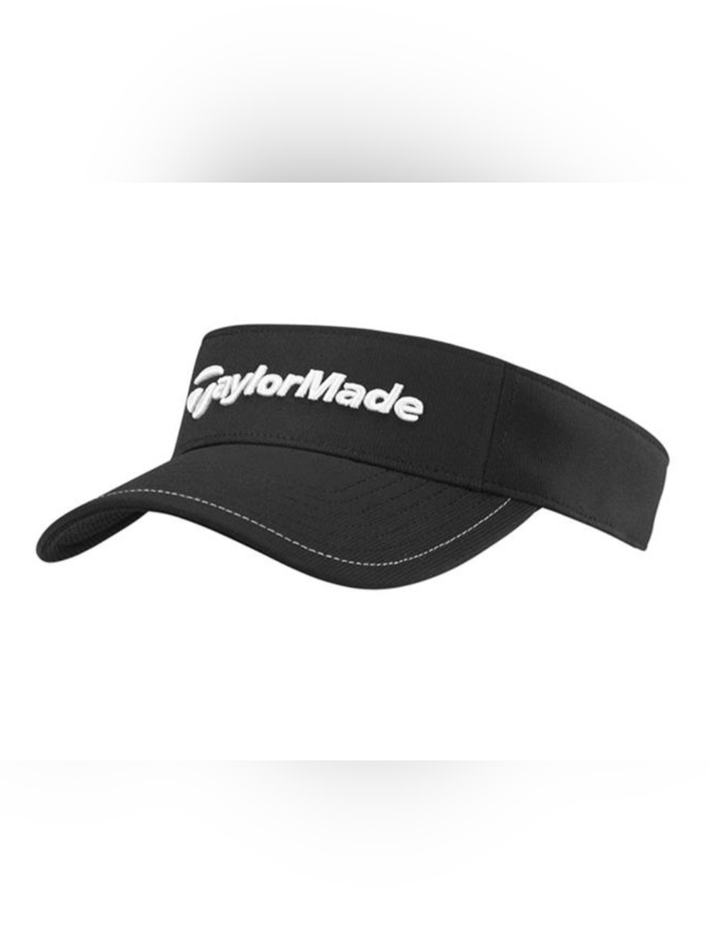 Vintage TaylorMade Black Golf Visor with White Logo OS